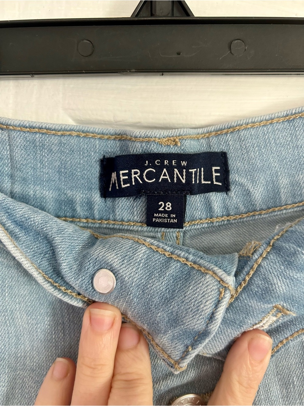 J. Crew Mercantile Light Wash Button-Fly Denim Shorts - Picture 4 of 6